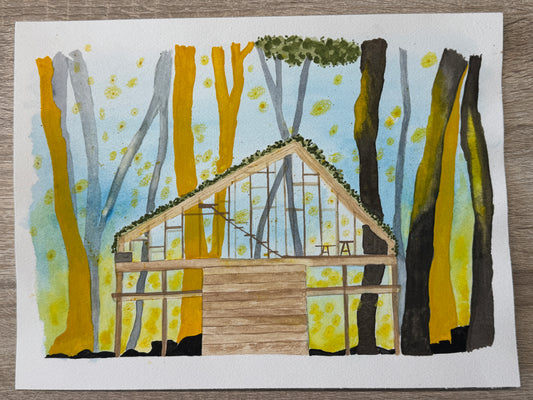 The folklore house illustration