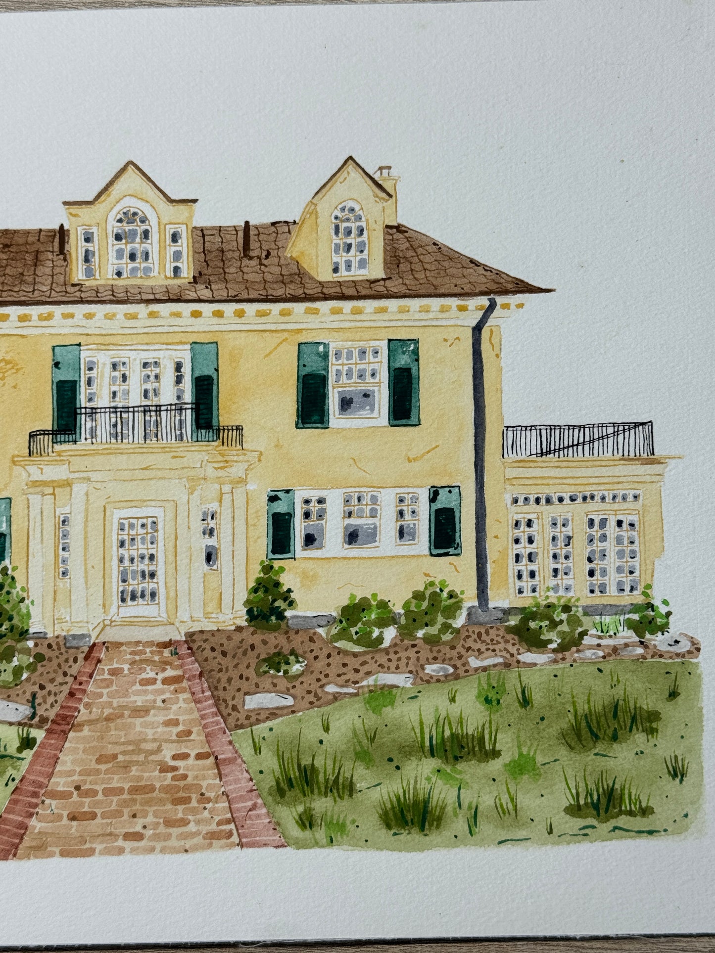 Countryside house illustration
