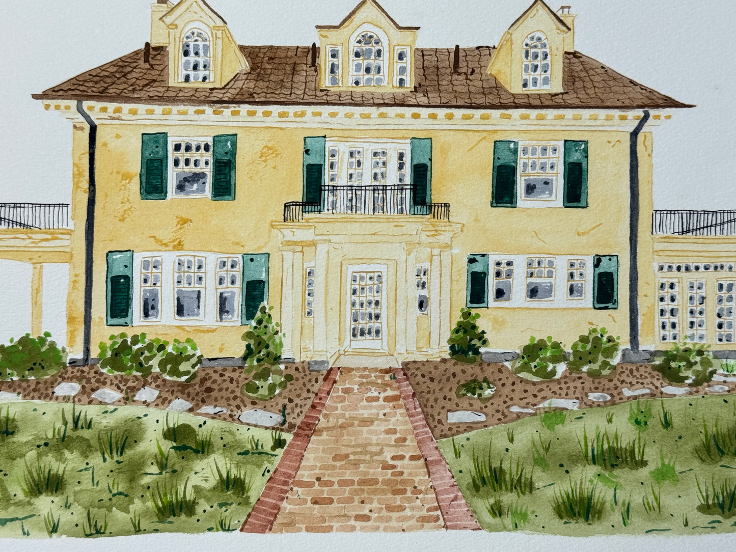 Countryside house illustration