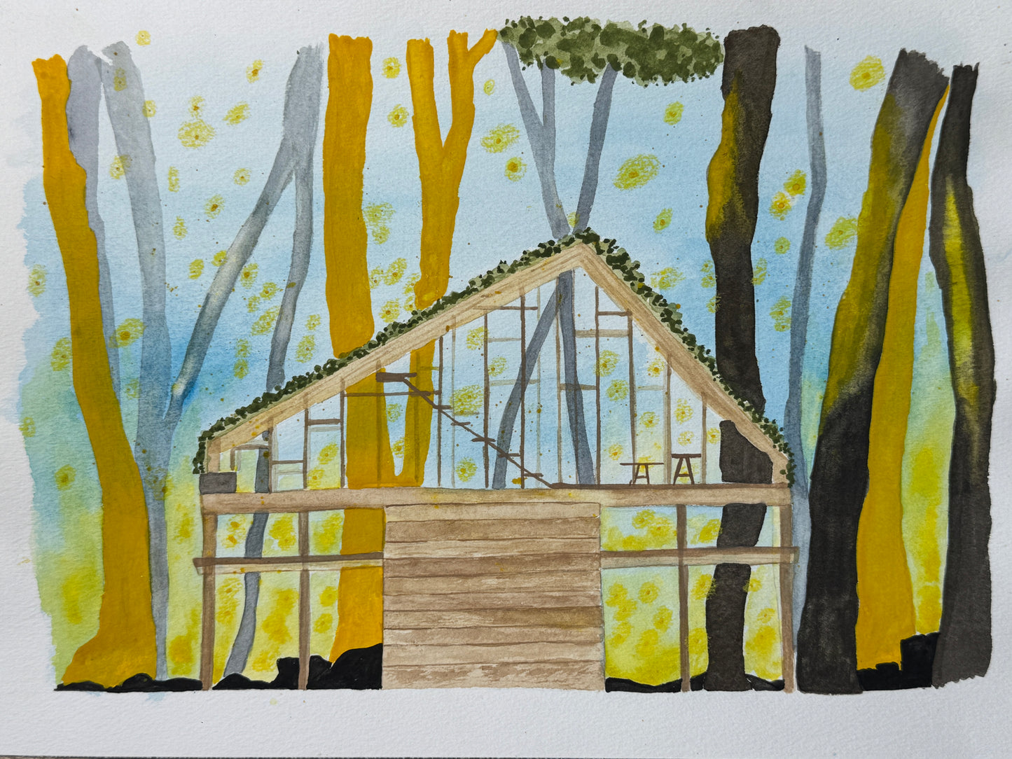 The folklore house illustration