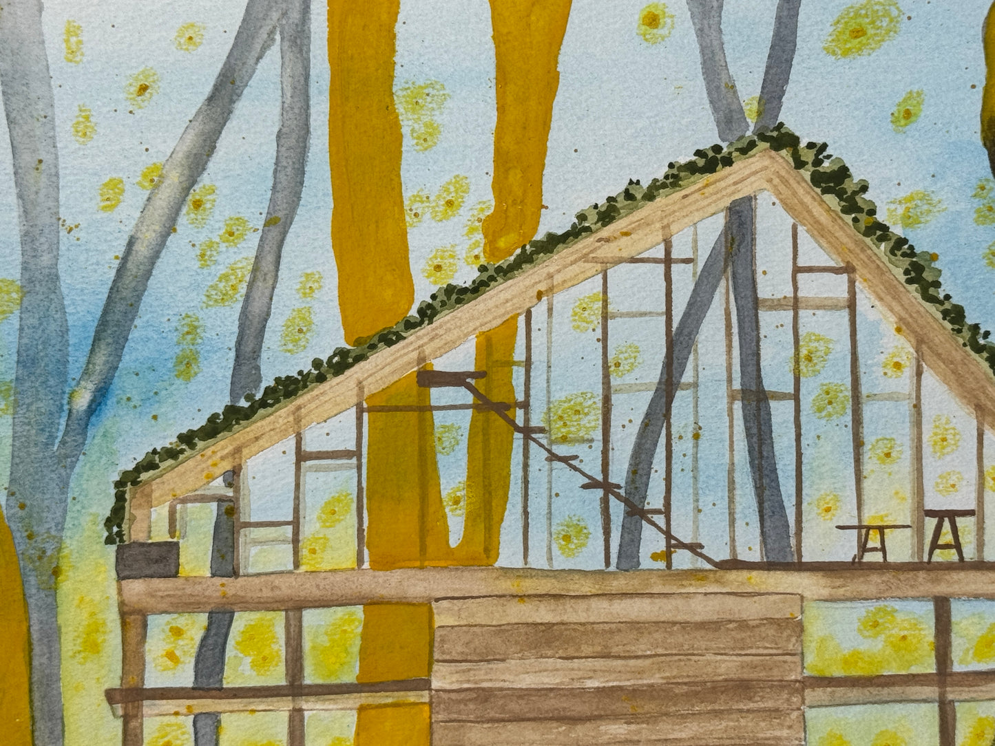 The folklore house illustration