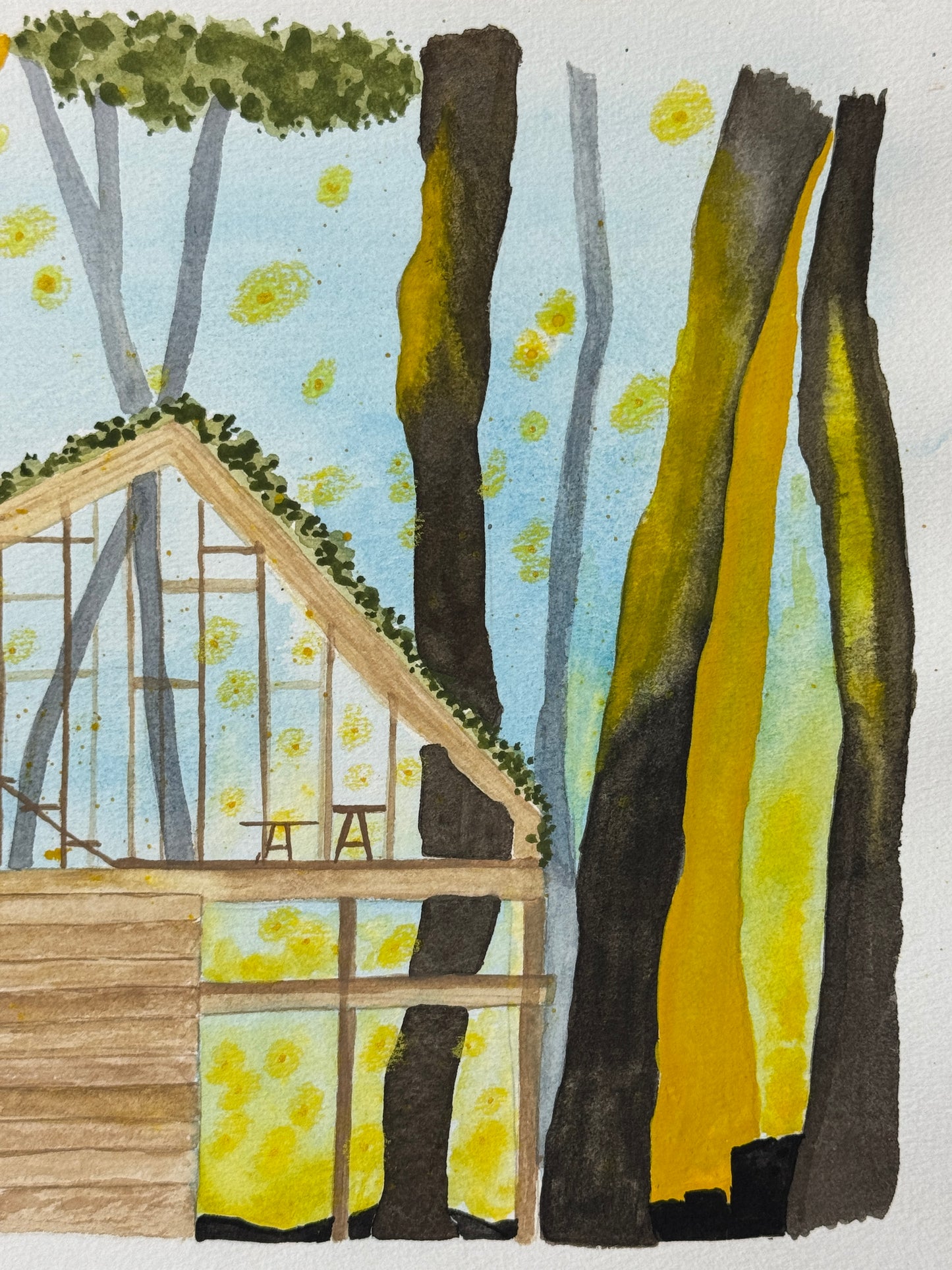 The folklore house illustration